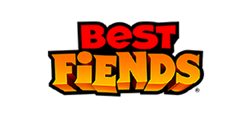 Title "BEST FIENDS" displays; red "BEST" over orange-red "FIENDS" on black background.