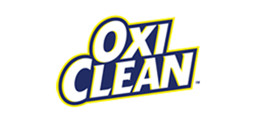OxiClean logo displays against a black background.