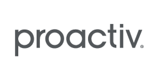 Proactiv. Logo displayed against a black background.