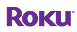 Purple Roku logo displays on a white background.
