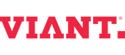 Viant logo displays, in bold, red letters against a white background.